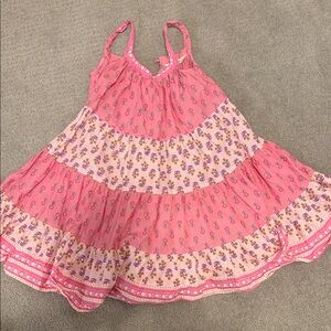 George Pink and White Butterfly Dress